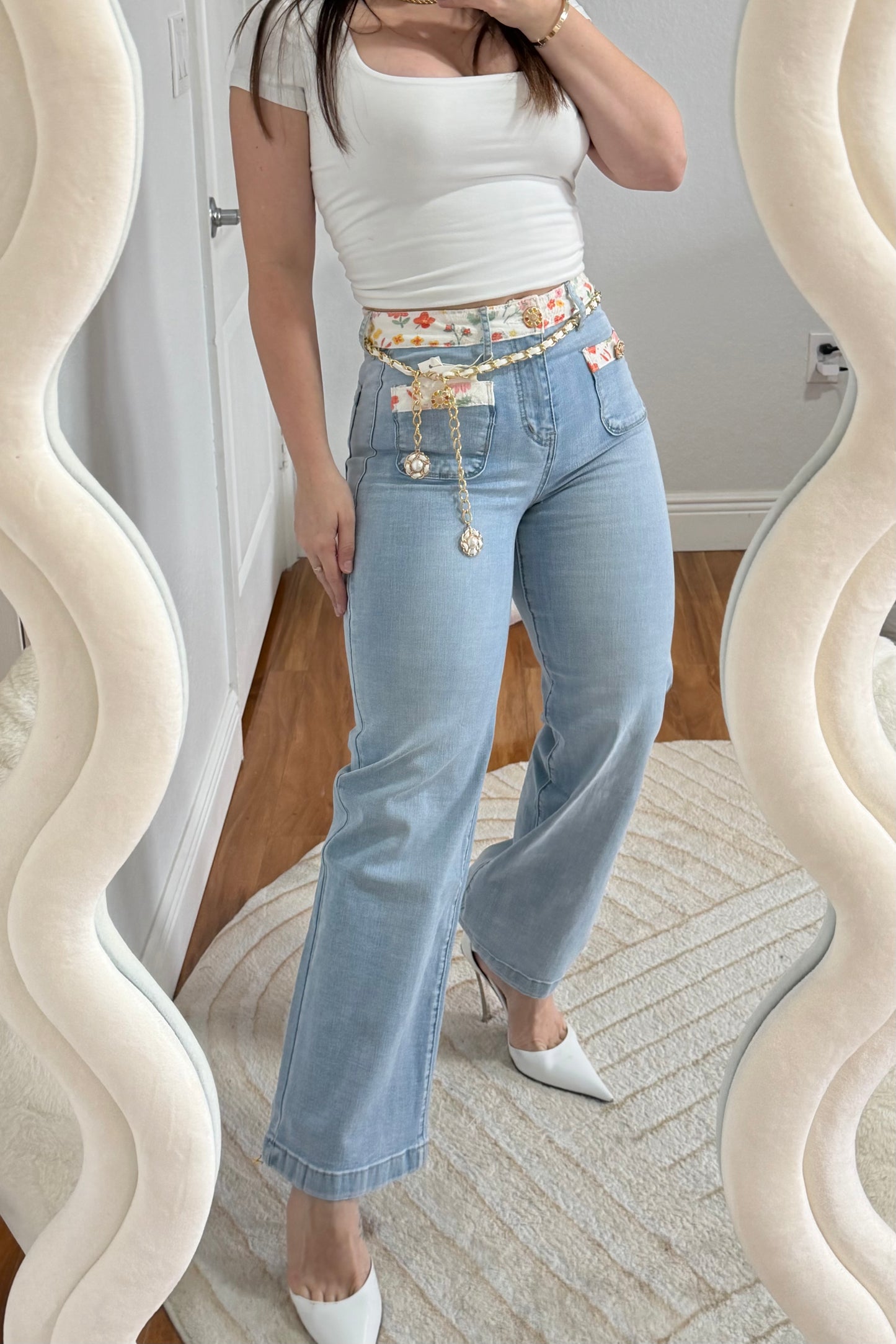 The flowers jeans