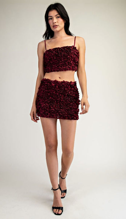 Flowers Burgundy Set