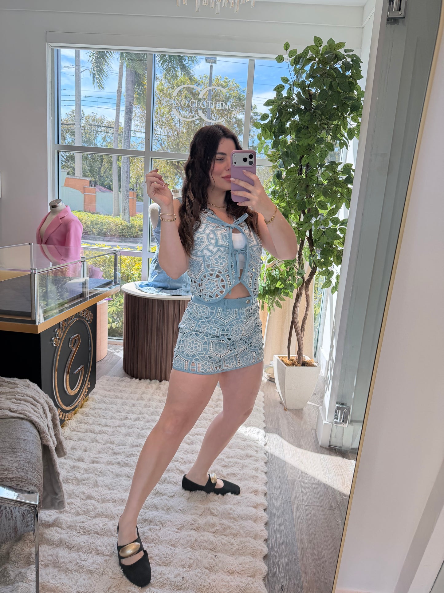 Embroidery skirt set