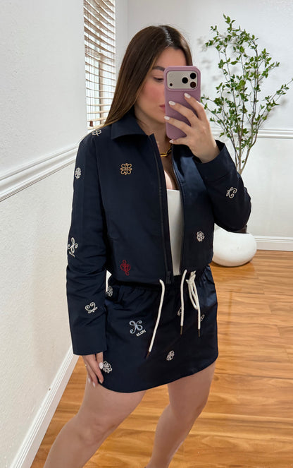 Navy skort set