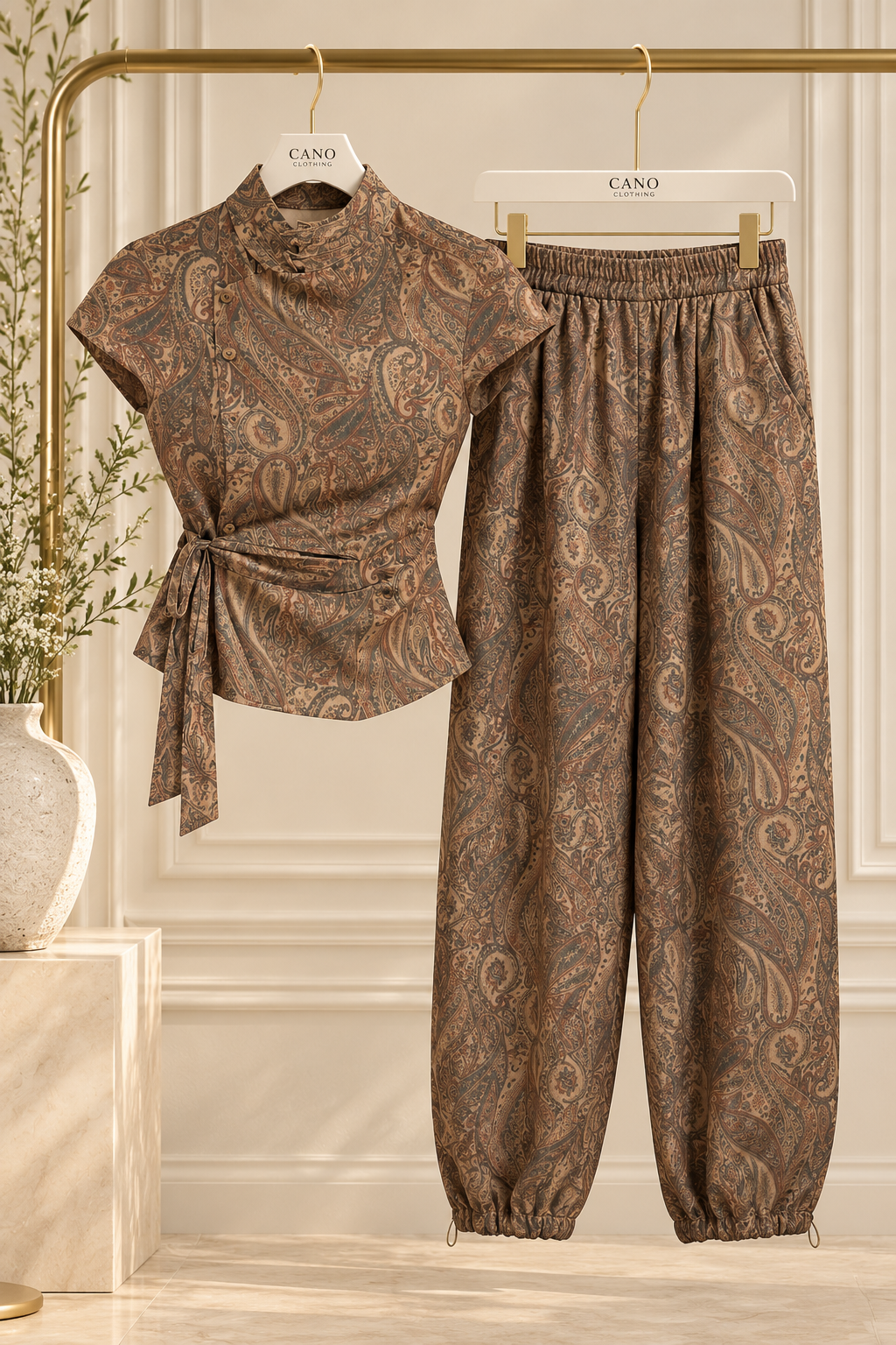 Paisley tie set
