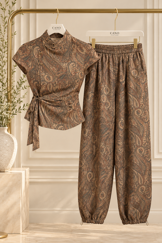 Paisley tie set