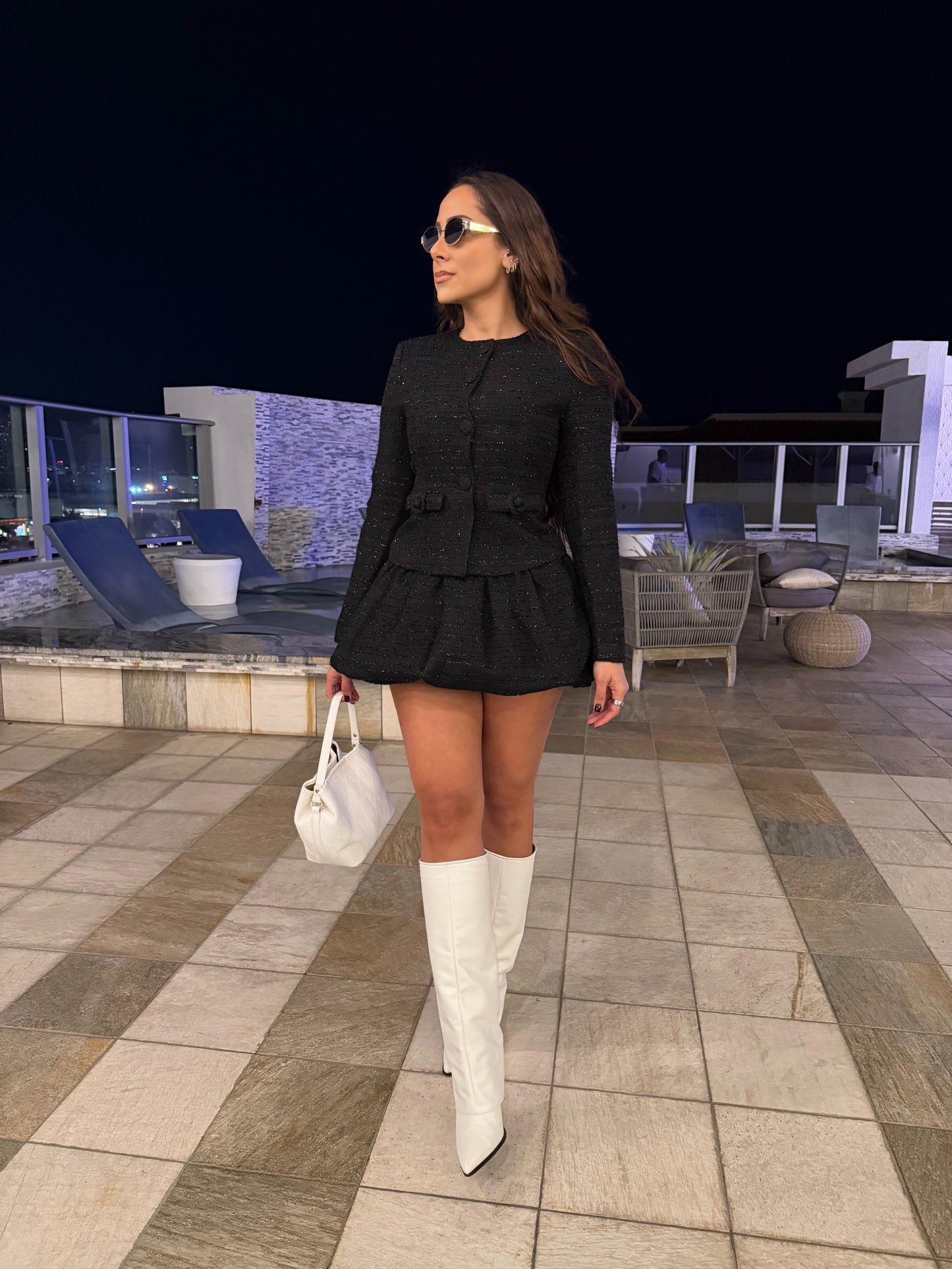 Elegance tweed black set