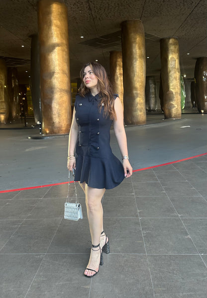 Napoleón Navy Dress