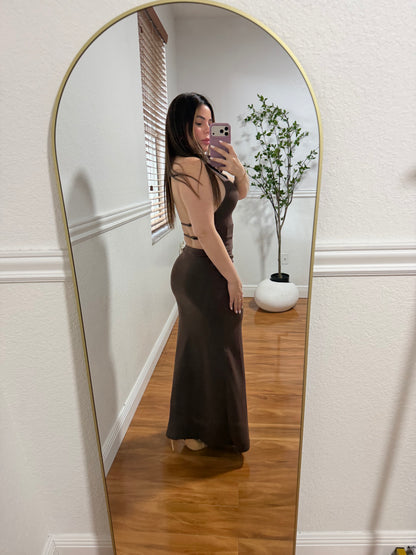Brown Skirt set