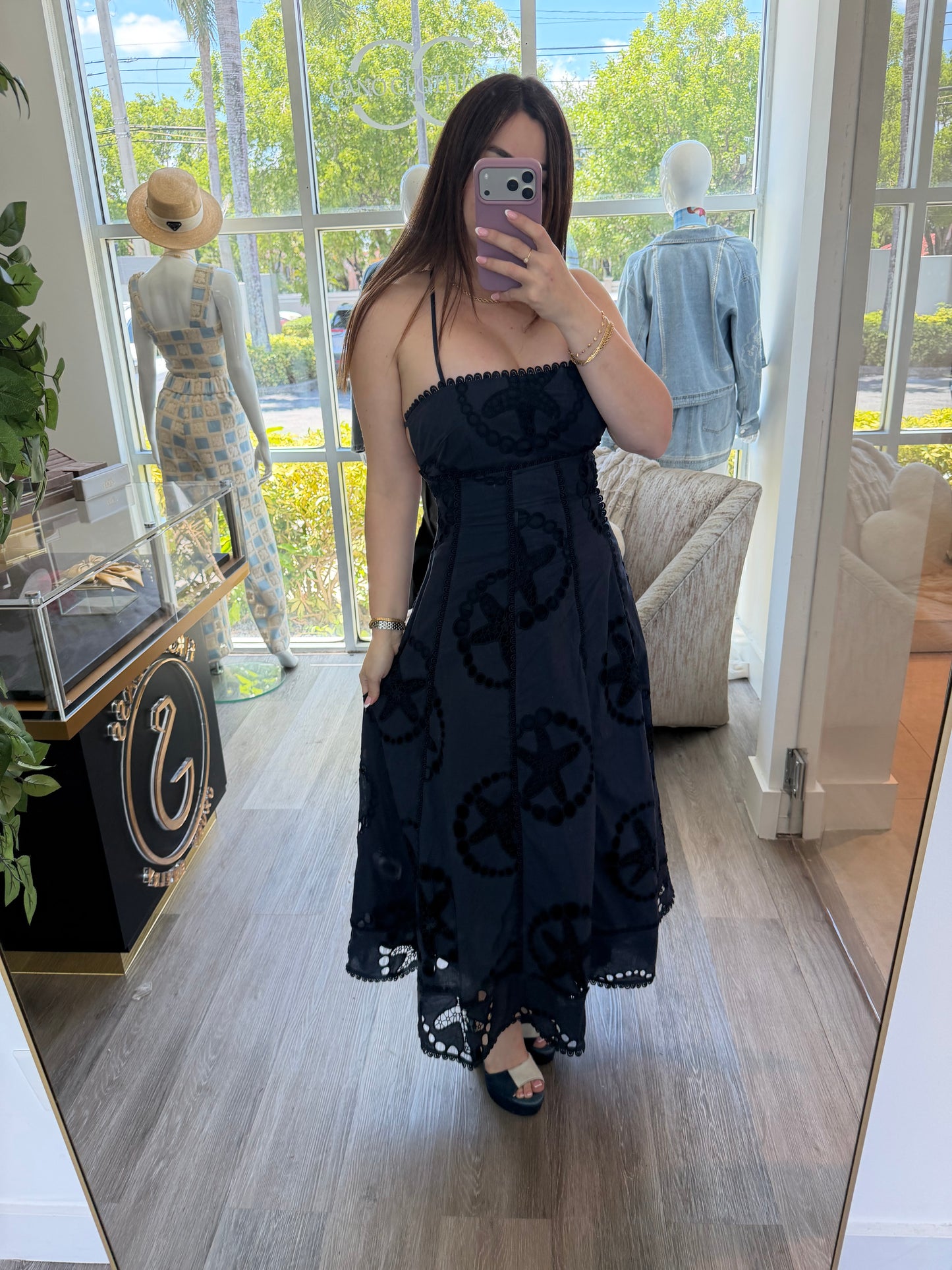 Maxi navy dress
