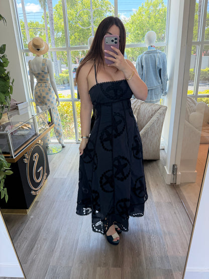 Maxi navy dress