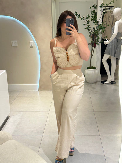Butterfly beige set