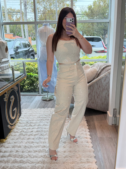 Shine beige set
