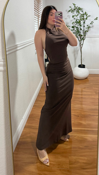 Brown Skirt set