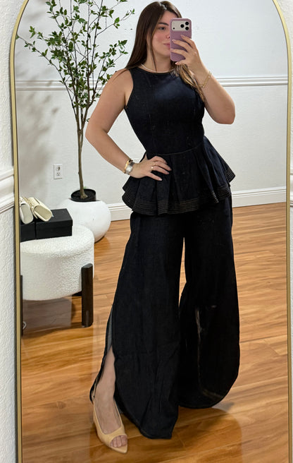 Peplum chic set