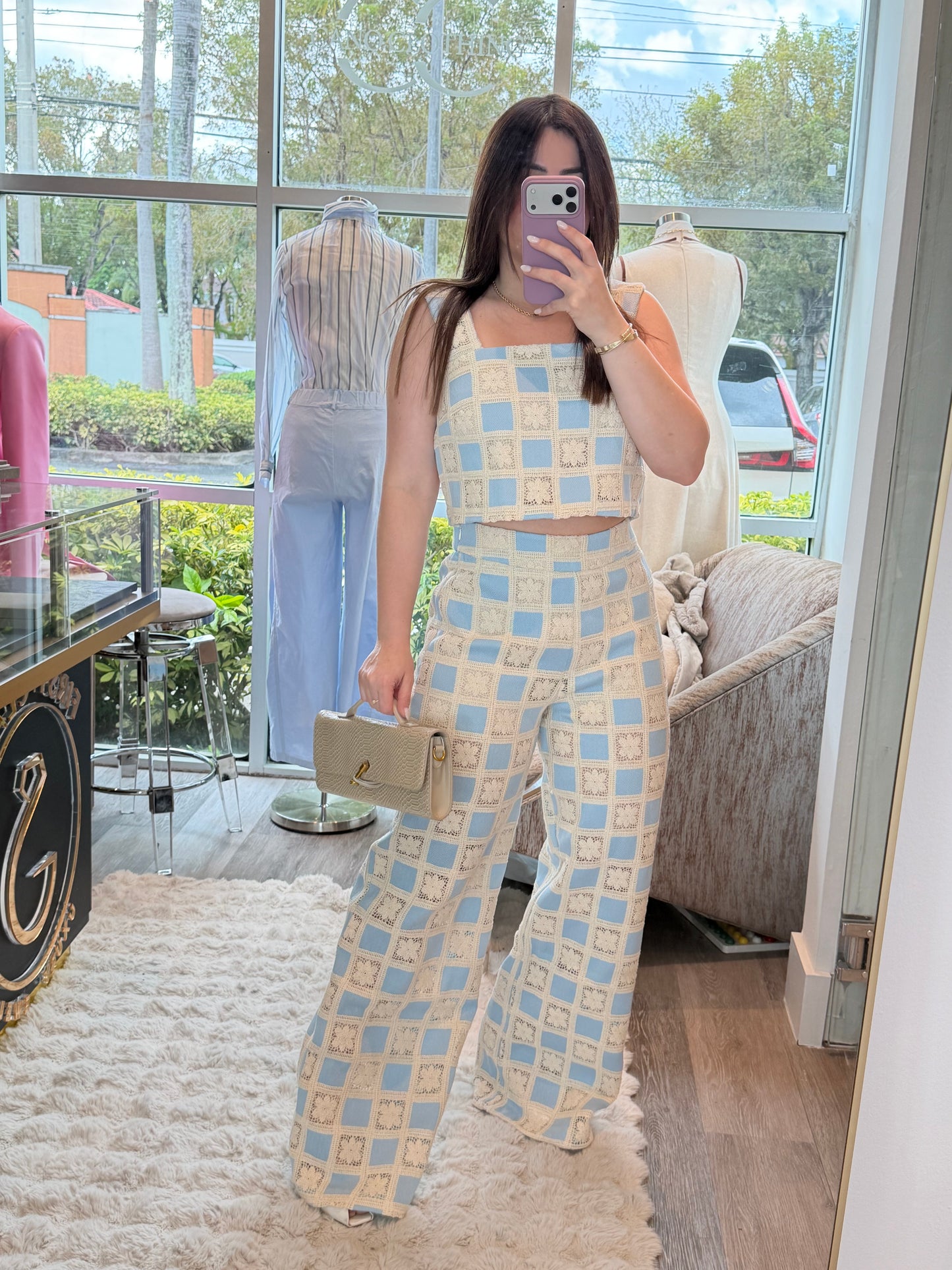 Embroidery blue set