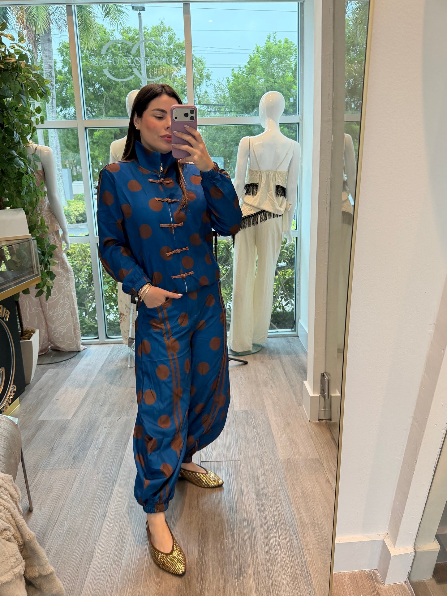 Blue Polka dots set
