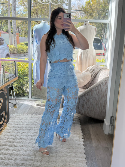 Crochet blue set