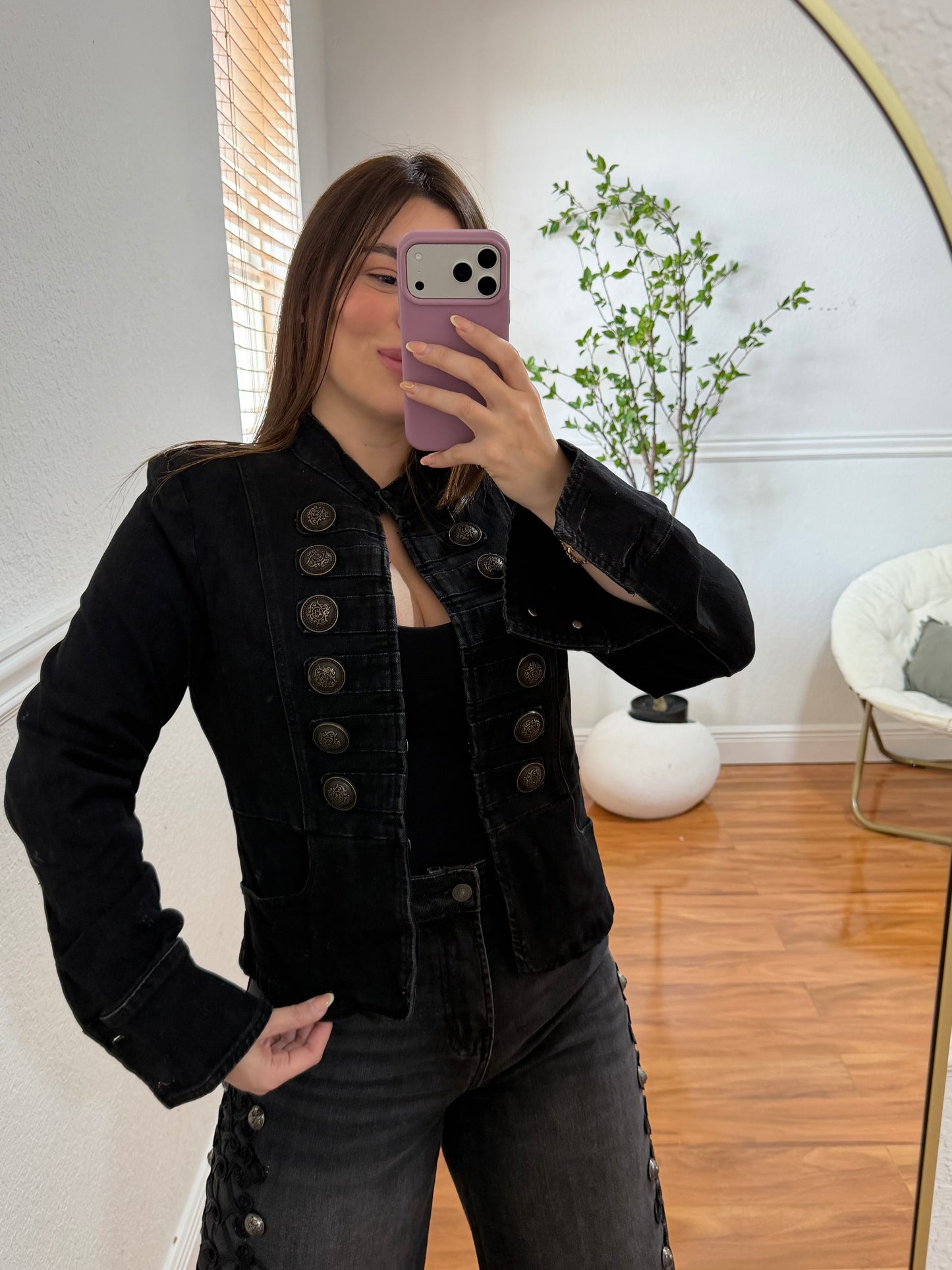 Denim Black jacket Napoleon