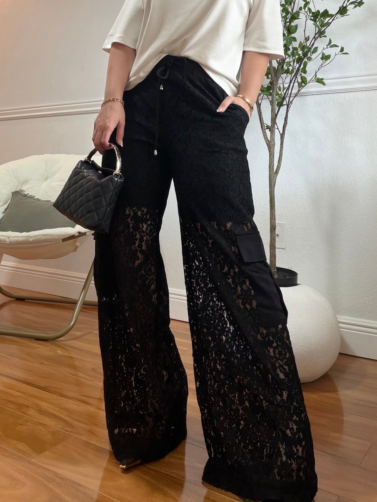 Lace Black Pant
