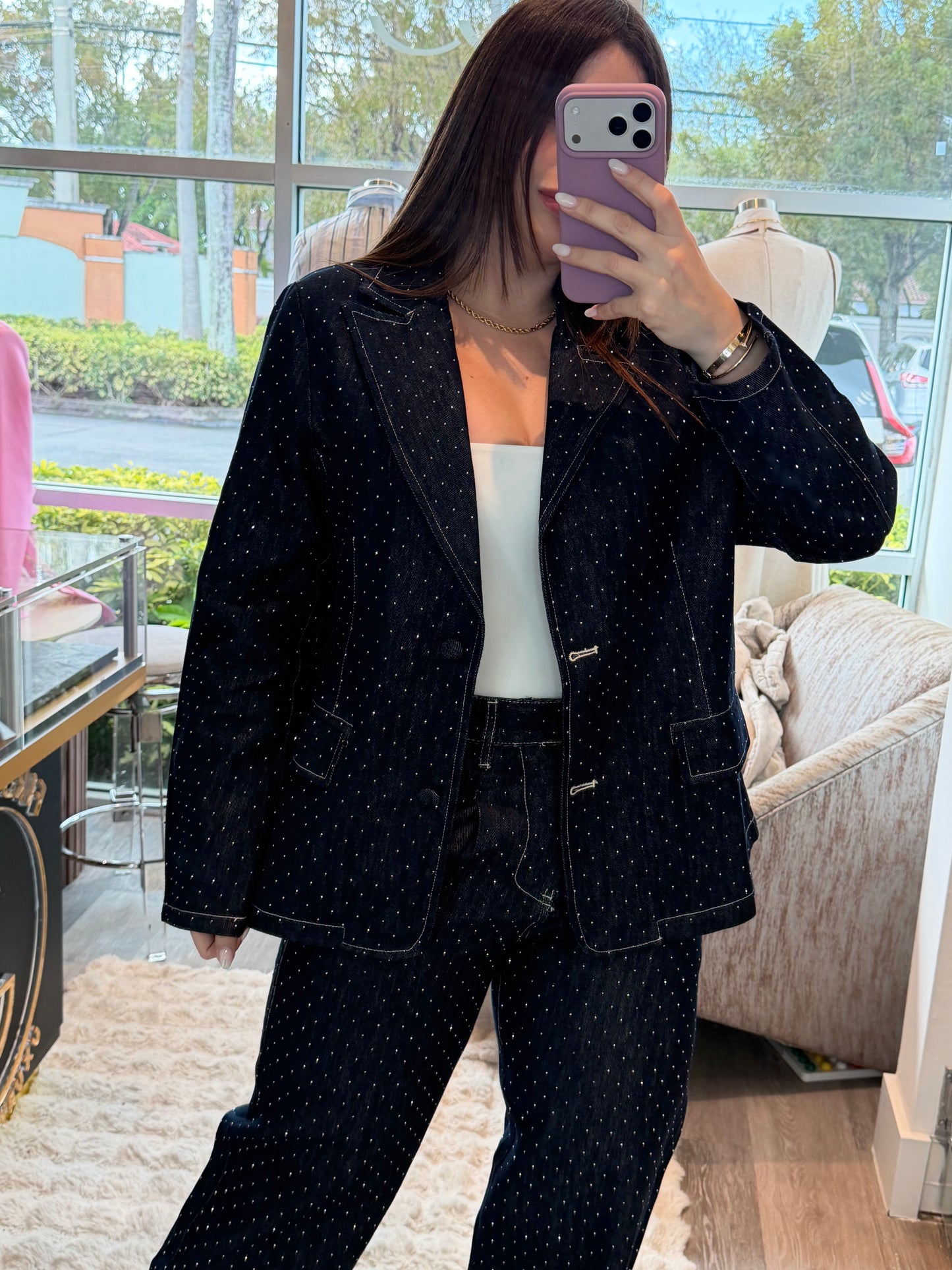 Diamond blazer set