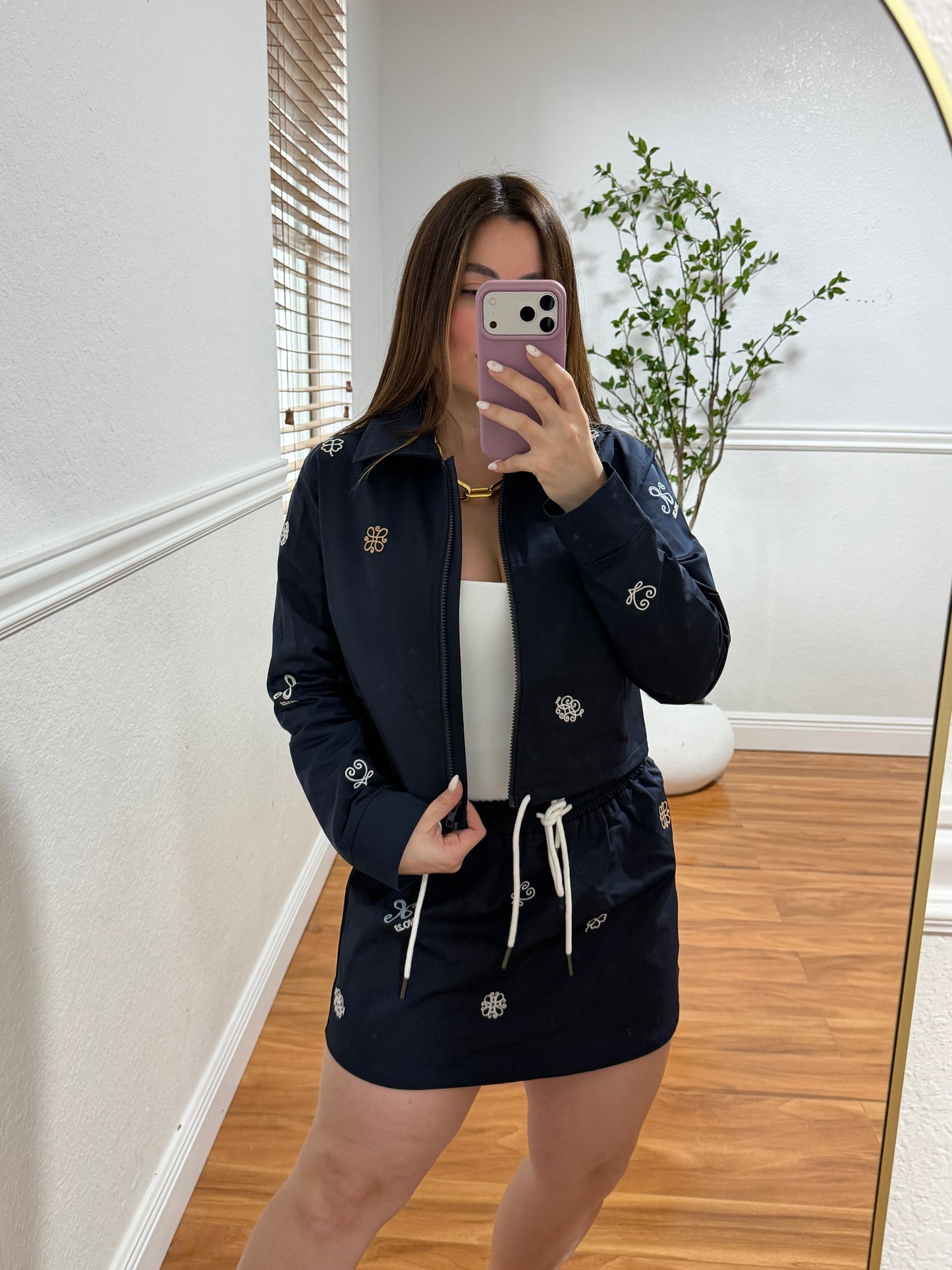 Navy skort set