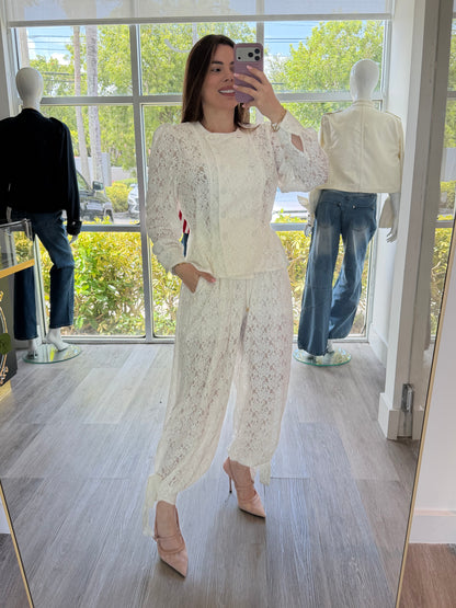 Lace white set