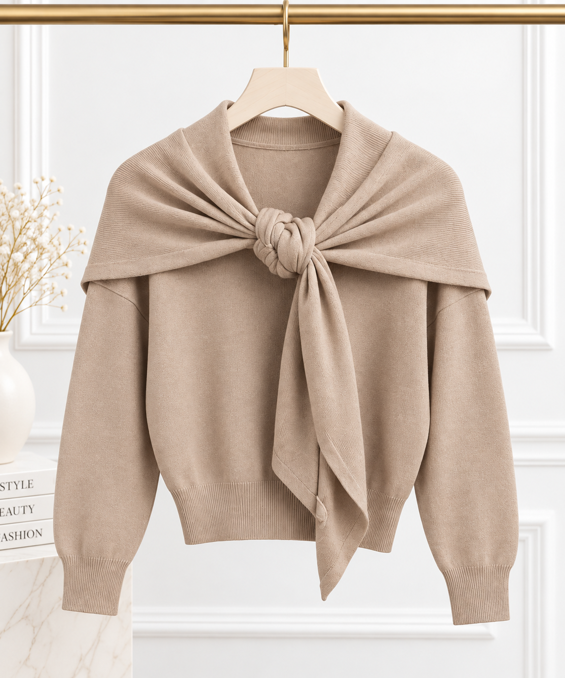 Knit Wrap Detail Top