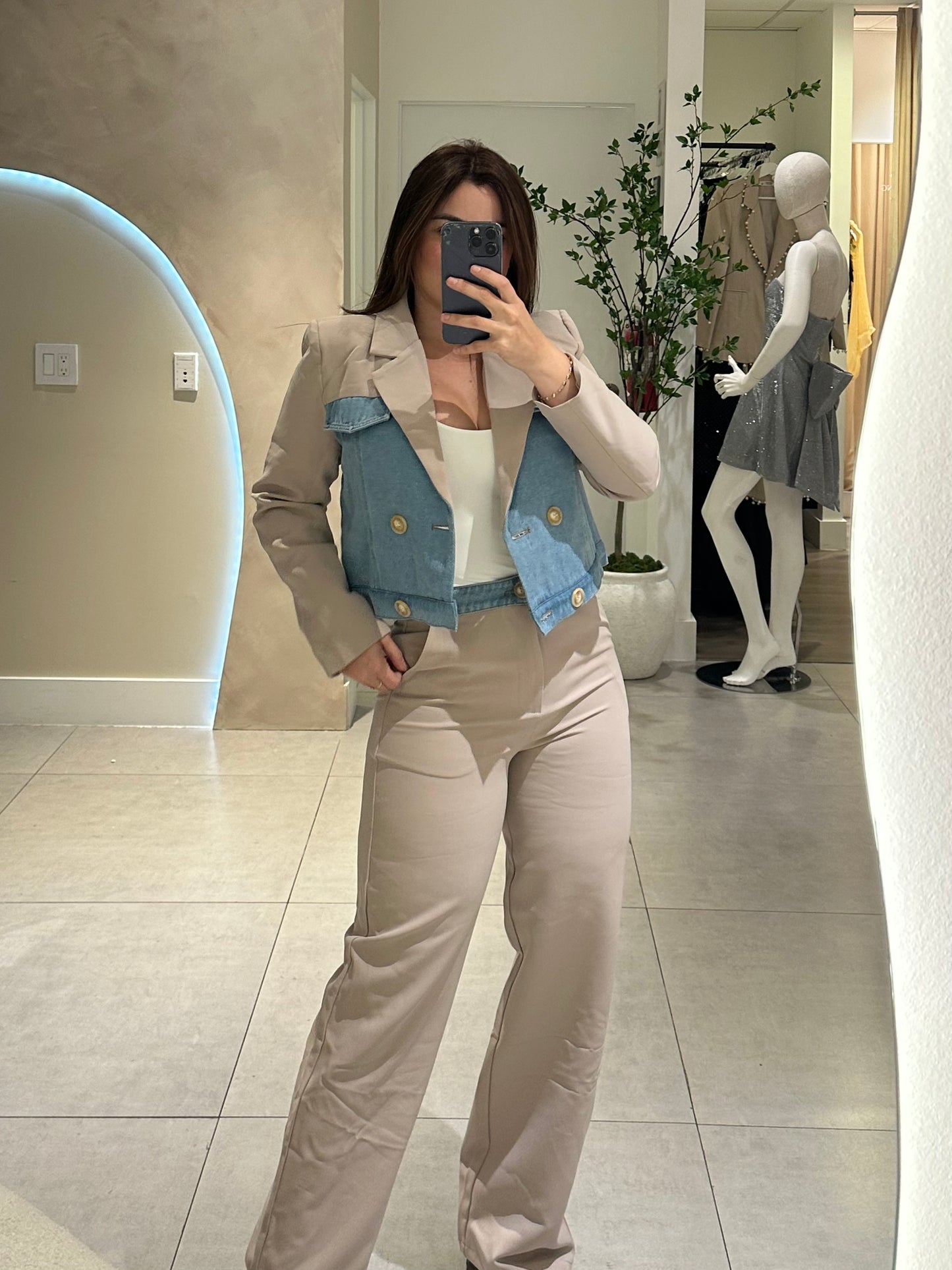 Denim jacket set