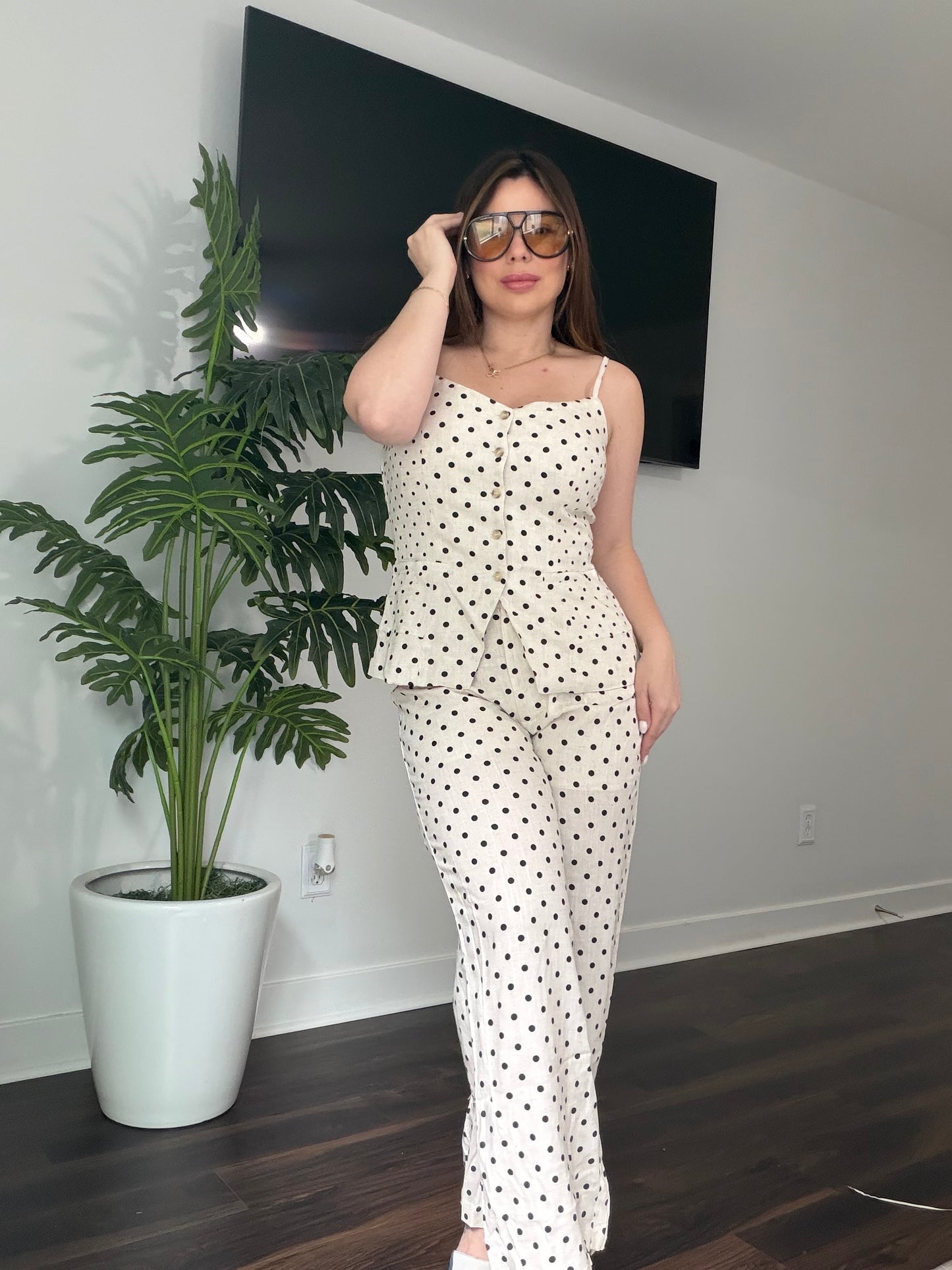 Lino polka dots