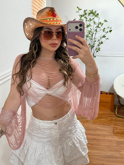 shine pink top