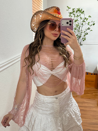shine pink top