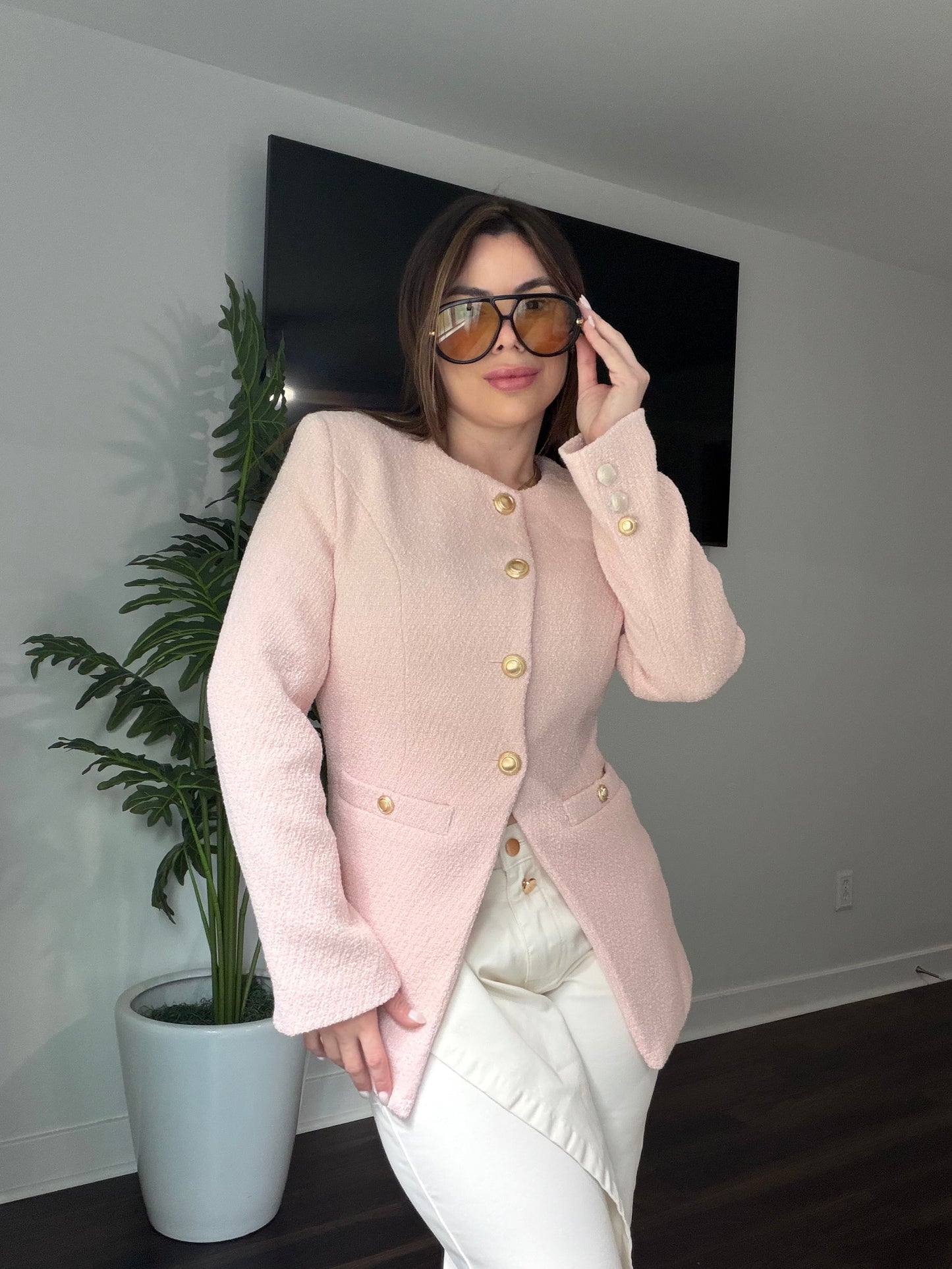 Pink tweed Blazer