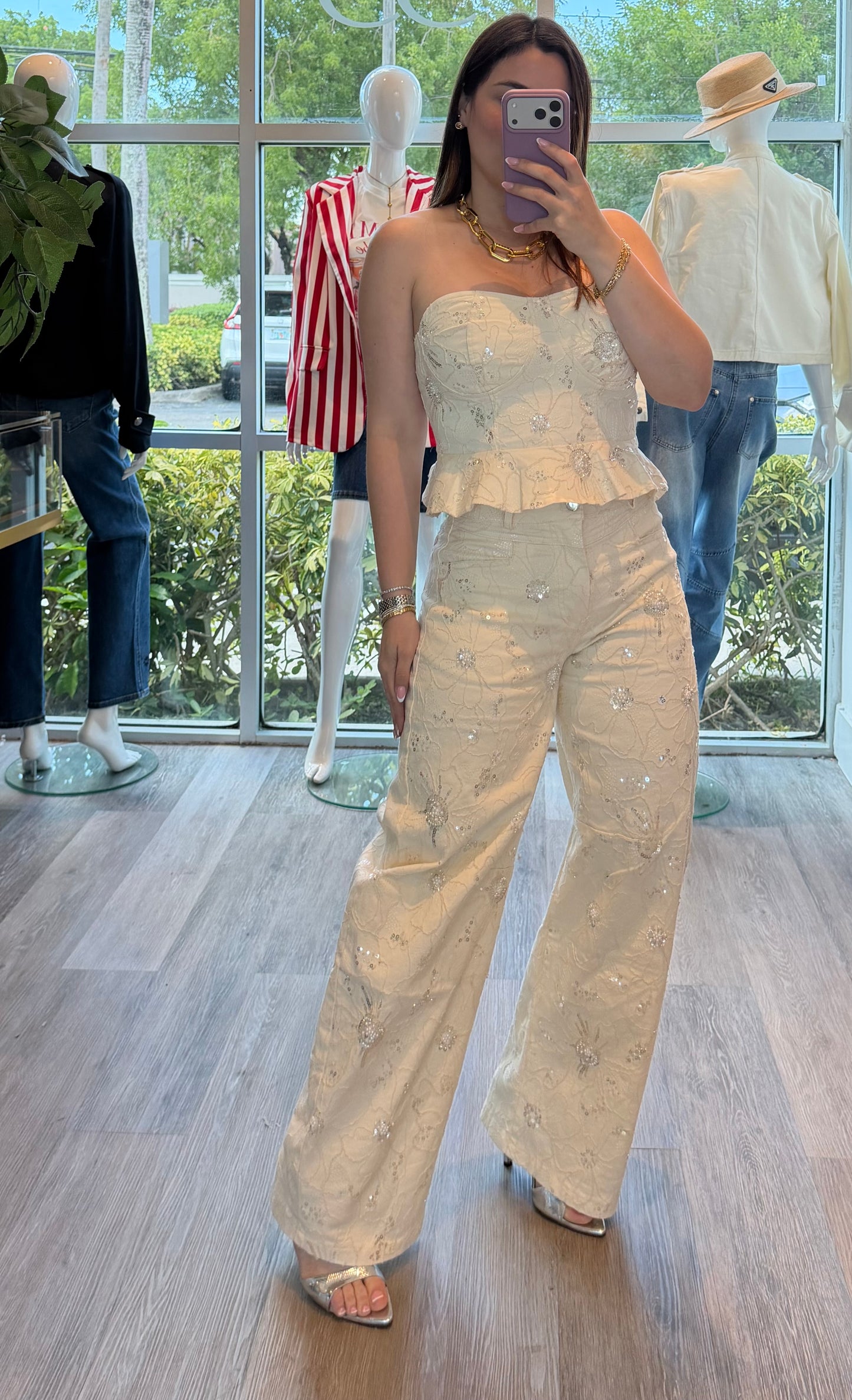 White shyne set