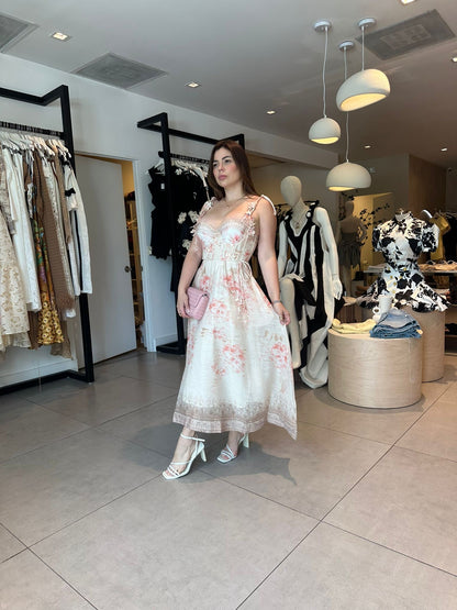 Pink flowers dress