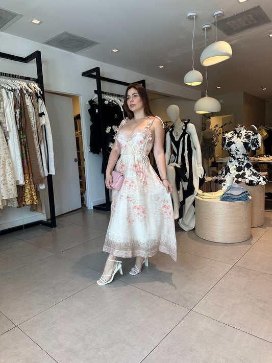 Pink flowers dress