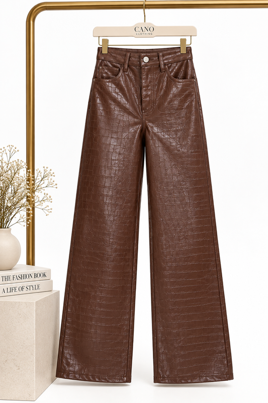 Croco Leather pant