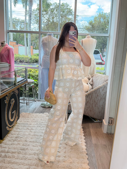 Crochet beige set