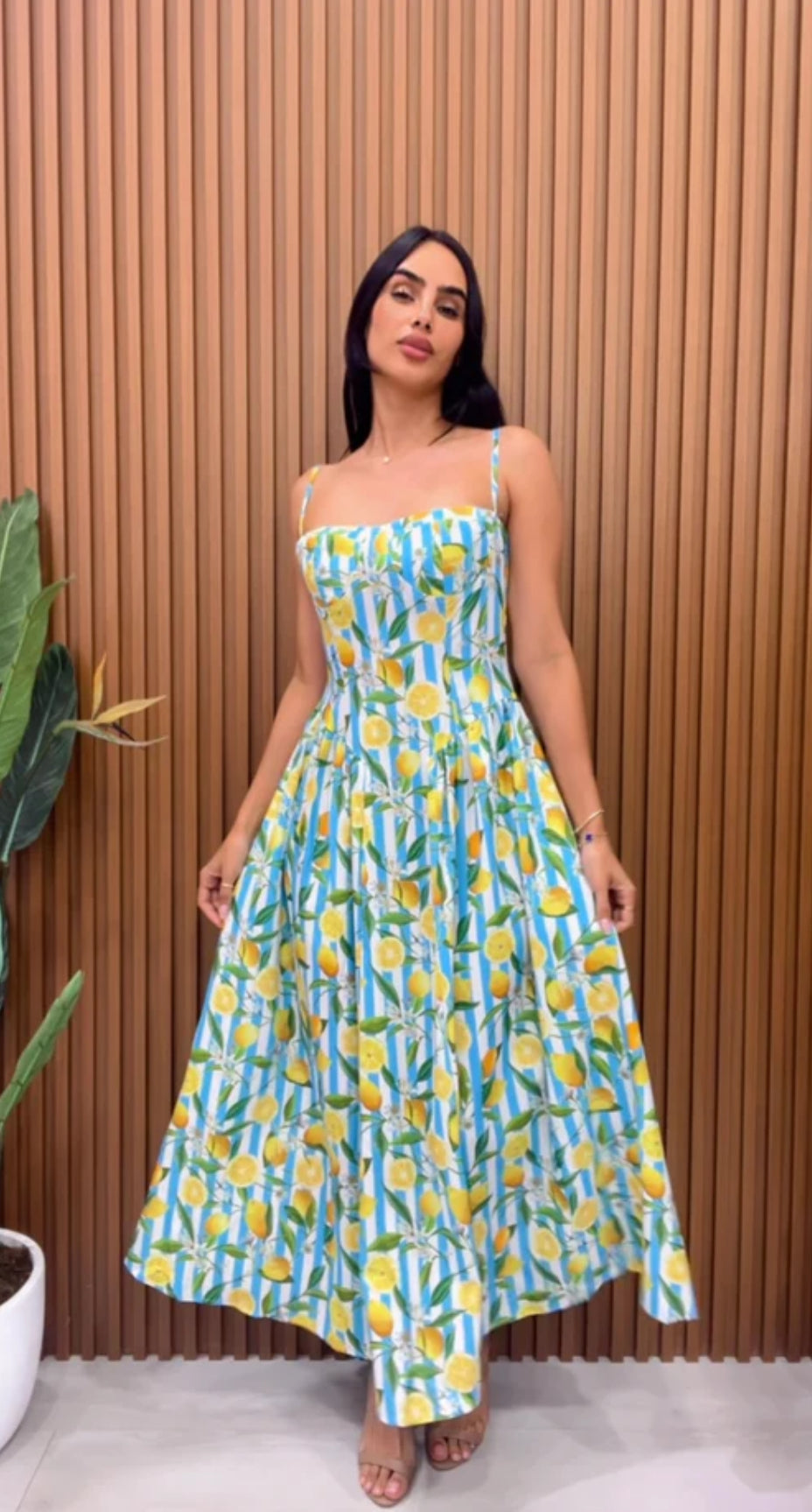 Pilar maxi Lemon Dress