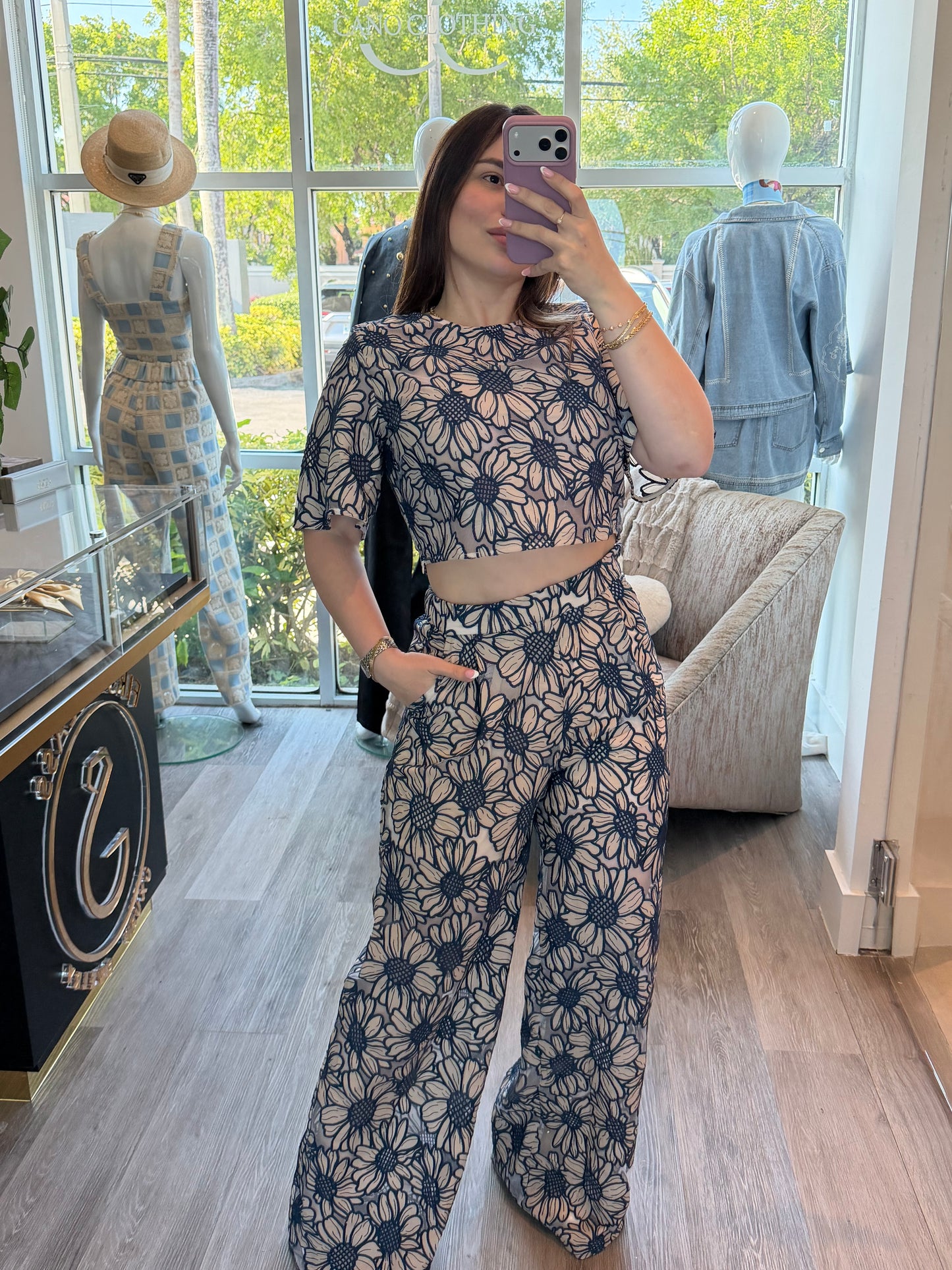 Embroidery navy set