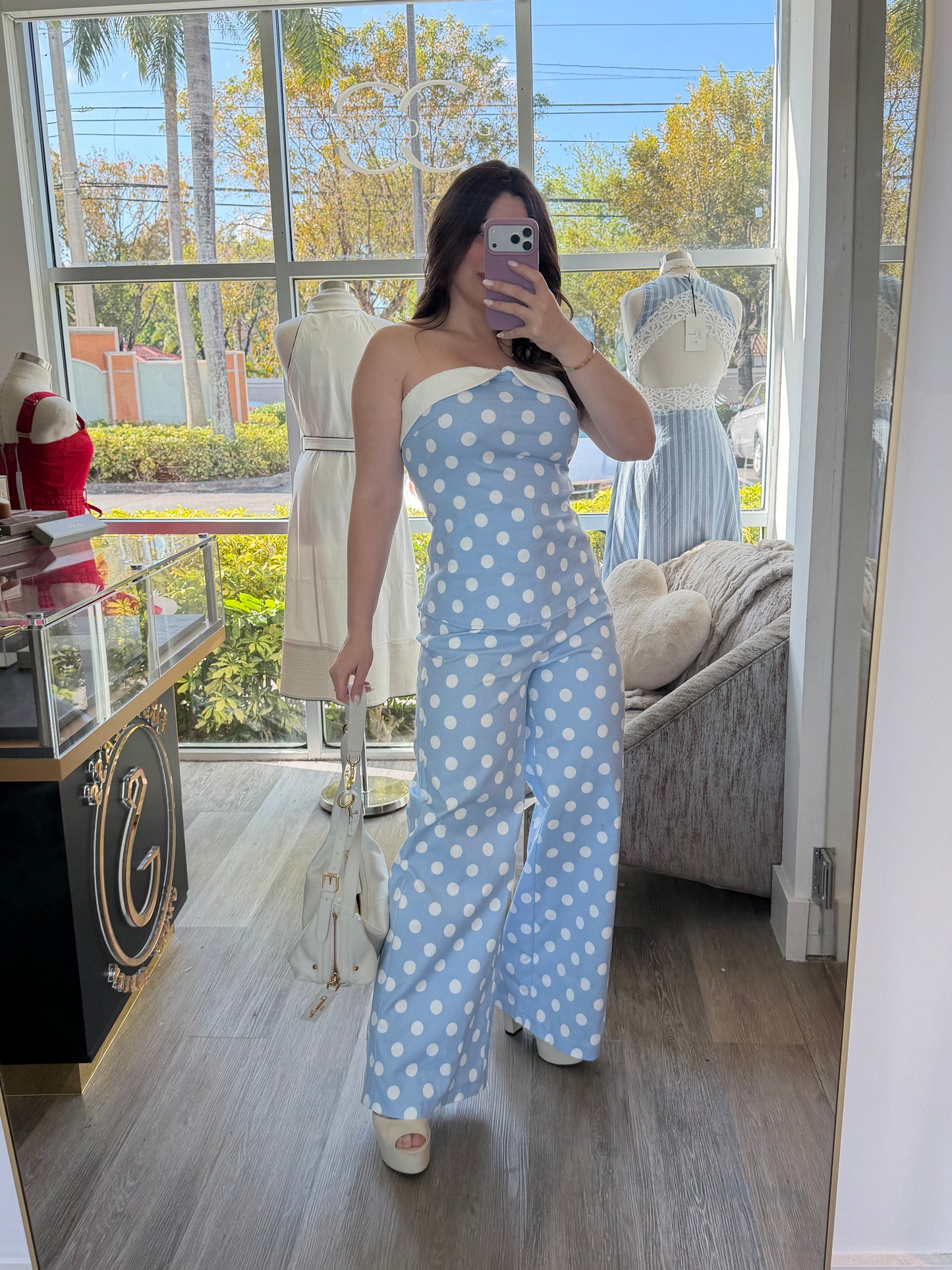 Polka dot set strech