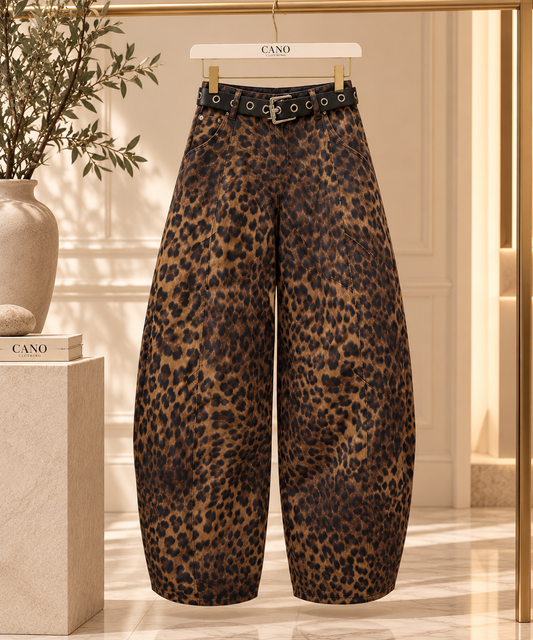 Leopard Belted Pant