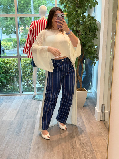Blue denim jeans