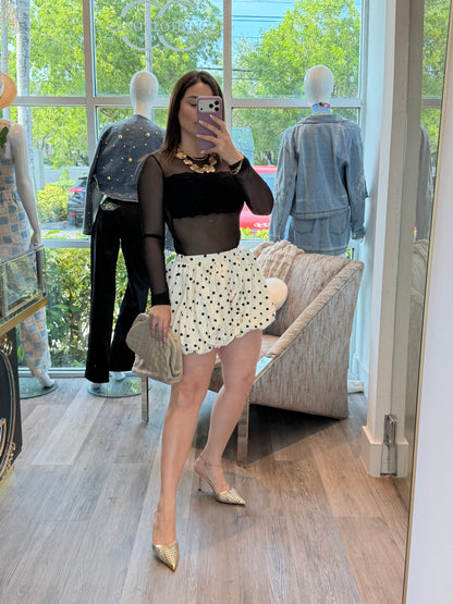 Bomber polka short