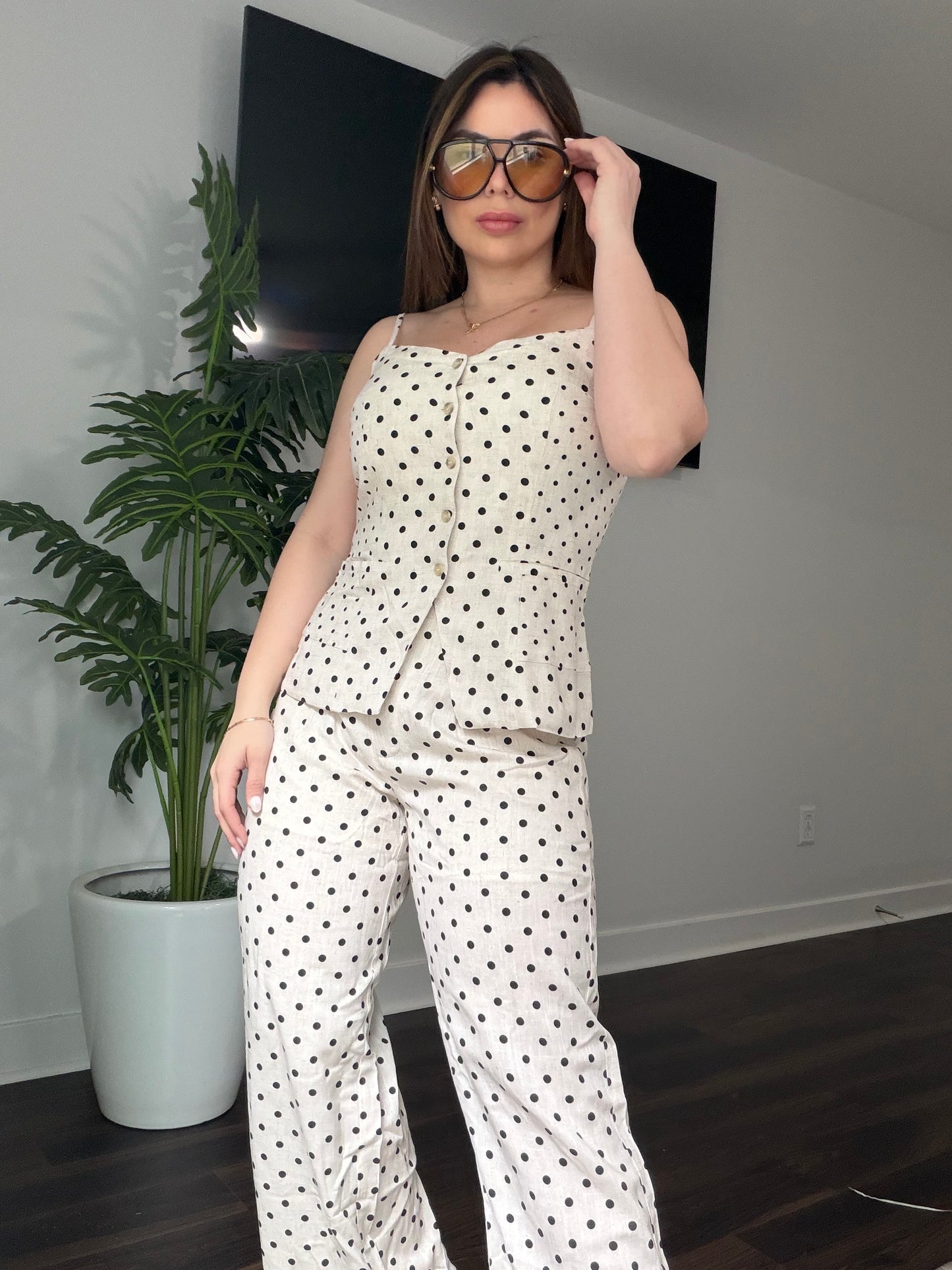 Lino polka dots