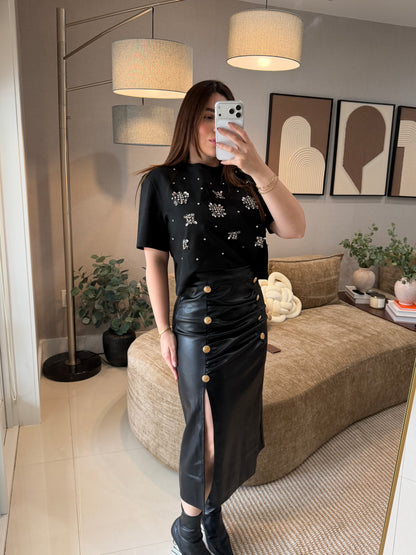 Black Shiny top
