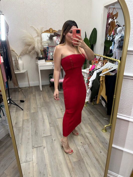 Rosa Dress in Red