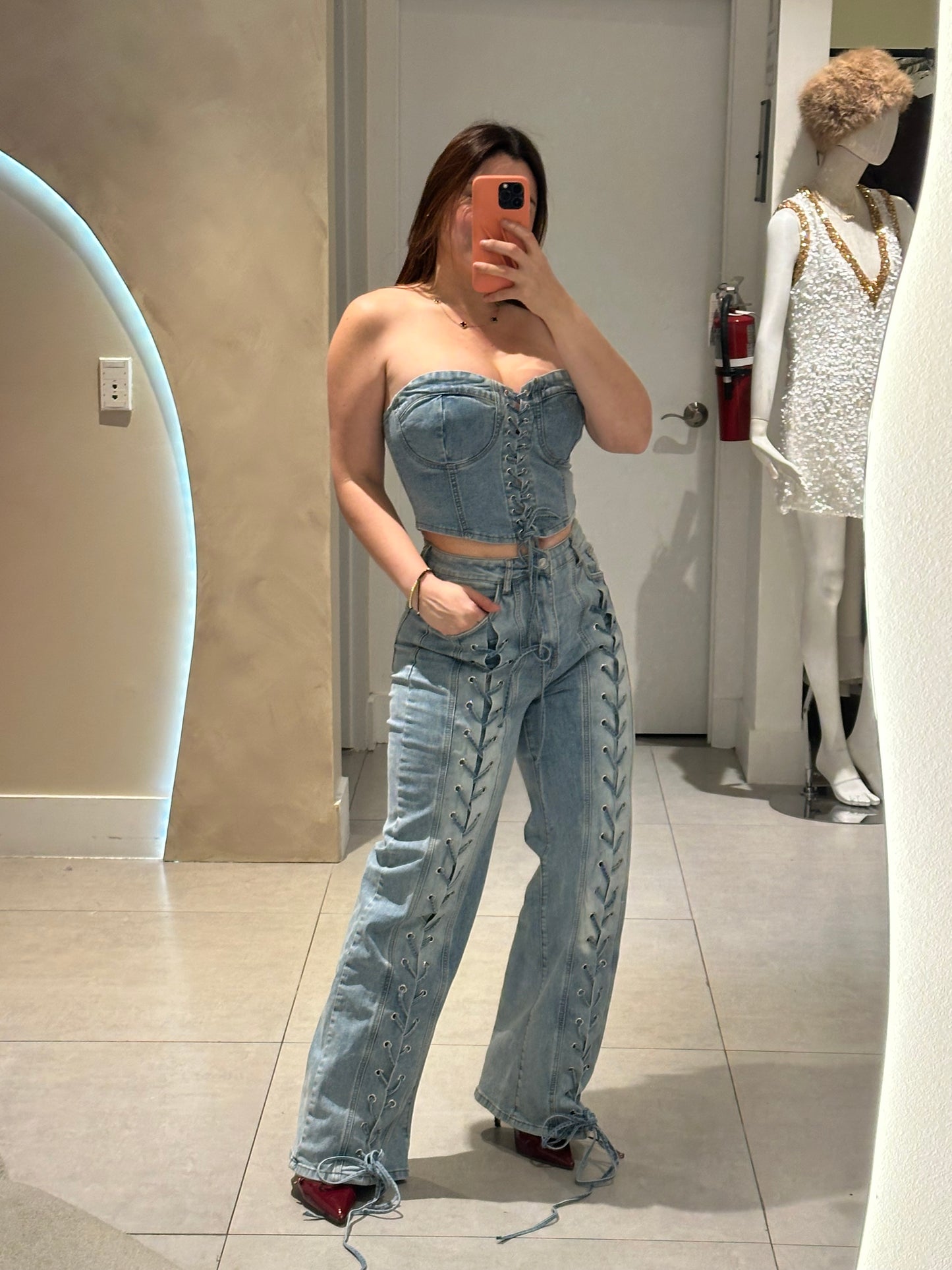 Denim Nudo set