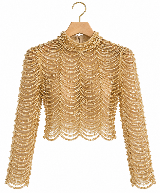 Gold wave top