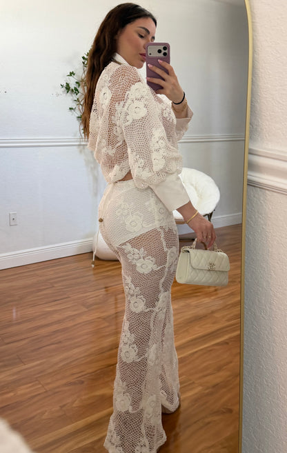 Embroidery white set