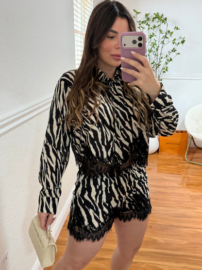Zebra short set