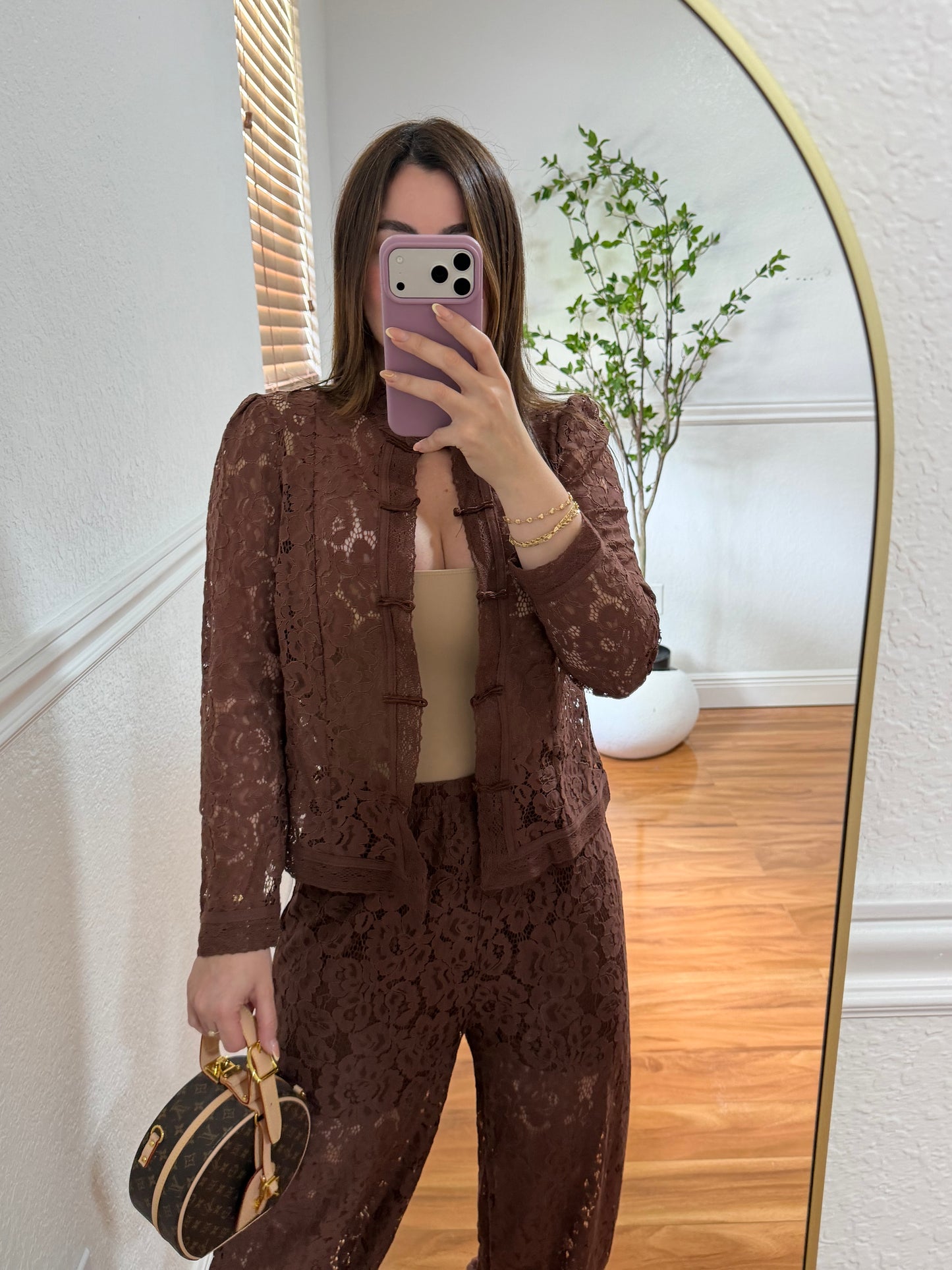 Lace brown set