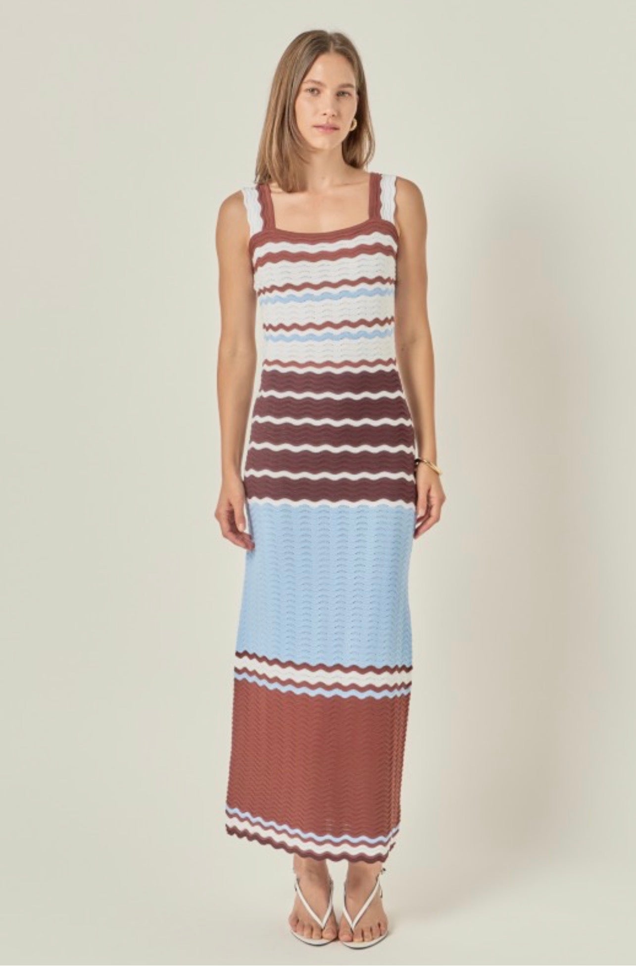 CROCHET SLEEVELESS MIDI DRESS