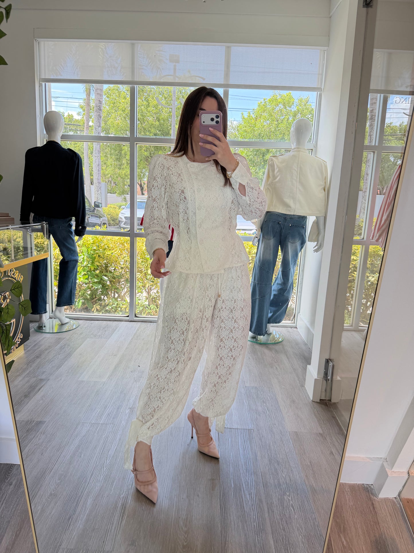 Lace white set